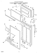 DOOR Diagram and Parts List for ET18CKXHT01  Whirlpool Refrigerator