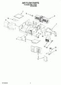 AIR FLOW PARTS Diagram and Parts List for MH1171XVS0  Whirlpool Microwave