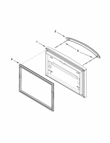 Freezer Door Diagram and Parts List for 59679539018  Kenmore Refrigerator