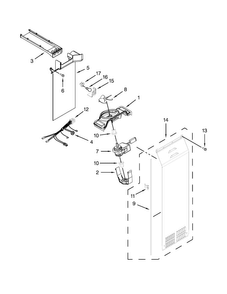 Air Flow Parts Diagram and Parts List for WRS576FIDM00  Whirlpool Refrigerator