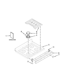 Cooktop Parts Diagram and Parts List for WFG540H0AB1  Whirlpool Range