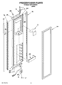 FREEZER DOOR PARTS Diagram and Parts List for KSSO48QMB03  KitchenAid Refrigerator