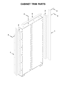 Cabinet Trim Parts Diagram and Parts List for KBSN608ESS01  KitchenAid Refrigerator