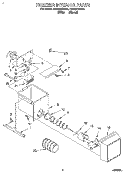 FREEZER INTERIOR Diagram and Parts List for RS22BRXDW01  Roper Refrigerator