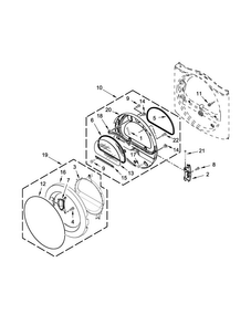 Door Parts Diagram and Parts List for 11081932510  Kenmore Dryer