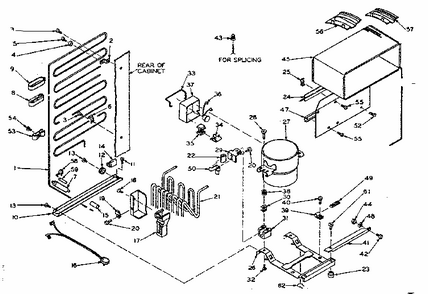 Part Location Diagram of 518704 Whirlpool Refrigerator evaporator