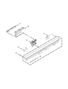 Control Panel And Latch Parts Diagram and Parts List for KUDE48FXSP6  KitchenAid Dishwasher