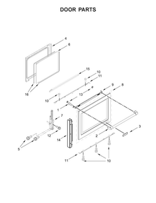 Door Parts Diagram and Parts List for KSDB900ESS1  KitchenAid Range