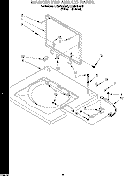 WASHER TOP AND LID Diagram and Parts List for LTG6234AN3  Whirlpool Washer Dryer Combo