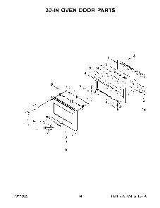 30-In Oven Door Parts Diagram and Parts List for KFGC558JBK05  KitchenAid Range