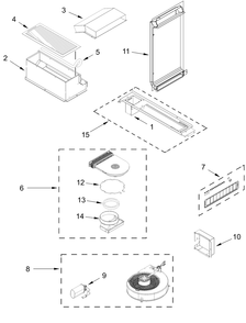 Blower Parts Diagram and Parts List for JDS1750ML2  Whirlpool Range