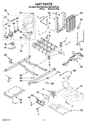 UNIT PARTS Diagram and Parts List for GD5YHAXTL00  Whirlpool Refrigerator