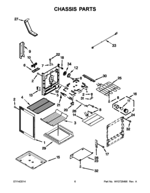 04 - CHASSIS PARTS Diagram and Parts List for YMER8800DE1  Whirlpool Range