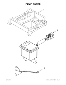 Pump Parts Diagram and Parts List for KUIS18PNZB1  KitchenAid Ice Maker