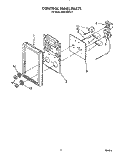 CONTROL PANEL Diagram and Parts List for RM278BXV6  Whirlpool Microwave Oven Combo