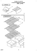 SHELF Diagram and Parts List for RT14DMXDN00  Roper Refrigerator