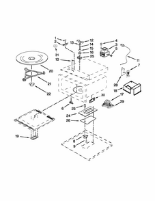 Oven Interior Parts Diagram and Parts List for IBMS1455DS00  Whirlpool Microwave