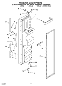 FREEZER DOOR Diagram and Parts List for 7GD27DIXHS01  Whirlpool Refrigerator