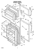 DOOR PARTS Diagram and Parts List for TT16TKXKQ01  Estate Refrigerator