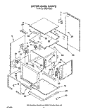 UPPER OVEN Diagram and Parts List for KEBI241XBL3  KitchenAid Wall Oven