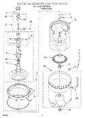 AGITATOR, BASKET AND TUB Diagram and Parts List for LSQ8220HQ0  Whirlpool Washer