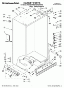 CABINET PARTS Diagram and Parts List for KSSO36QTX03  KitchenAid Refrigerator