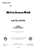 SECTION Diagram and Parts List for KEYE650VPL0  KitchenAid Dryer