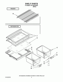 SHELF PARTS Diagram and Parts List for W4TXNGFWQ00  Whirlpool Refrigerator