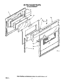 OVEN DOOR Diagram and Parts List for RM288PXV1  Whirlpool Microwave Oven Combo