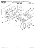COOKTOP AND CONTROL PANEL Diagram and Parts List for FGP335BL4  Roper Range