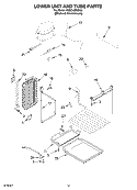 LOWER UNIT AND TUBE PARTS Diagram and Parts List for KSSO48FMX00  KitchenAid Refrigerator
