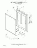 REFRIGERATOR DOOR PARTS Diagram and Parts List for EB9SHKXVQ03  Whirlpool Refrigerator