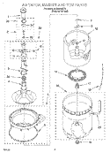 AGITATOR, BASKET AND TUB Diagram and Parts List for 8LSR5233EZ0  Whirlpool Washer