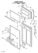 DOOR PARTS Diagram and Parts List for ET8LFKXKQ07  Whirlpool Refrigerator