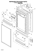 REFRIGERATOR DOOR PARTS Diagram and Parts List for KBLC36FMS00  KitchenAid Refrigerator