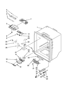 Refrigerator Liner Parts Diagram and Parts List for 10672003010  Kenmore Refrigerator