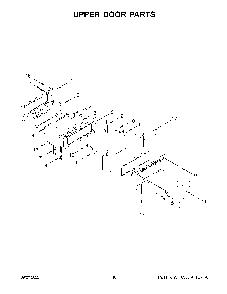 Upper Door Parts Diagram and Parts List for KFDD500ESS10  KitchenAid Range