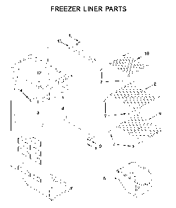 Freezer liner parts Diagram and Parts List for WRS335SDHM03  Whirlpool Refrigerator