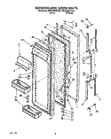 REFRIGERATOR DOOR Diagram and Parts List for 4ED22DWXTF00  Whirlpool Refrigerator