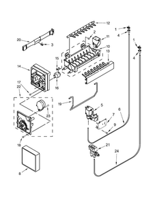 Icemaker Parts Diagram and Parts List for 10679473410  Kenmore Refrigerator