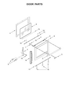 Door Parts Diagram and Parts List for KSDB900ESS0  KitchenAid Range