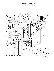 Cabinet parts Diagram and Parts List for 11068133414  Kenmore Dryer
