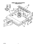 DOOR AND LATCH Diagram and Parts List for KUDI22HWWH1  KitchenAid Dishwasher