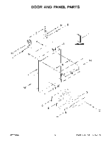 Door And Panel Parts Diagram and Parts List for KDTM704KPS1  KitchenAid Dishwasher