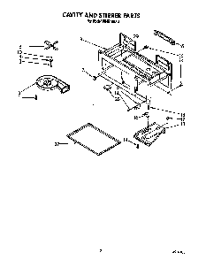 Cavity And Stirrer Diagram and Parts List for MHE10RX0  Roper Microwave