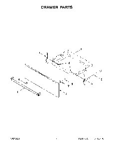 Drawer Parts Diagram and Parts List for YKSEG700ESS4  KitchenAid Range