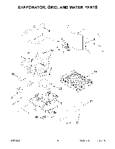 Evaporator, Grid, And Water Parts Diagram and Parts List for KUID508HPS01  KitchenAid Ice Maker