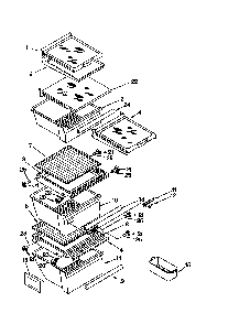 Refrigerator shelf Diagram and Parts List for 10652242102  Kenmore Refrigerator