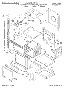 OVEN, LITERATURE Diagram and Parts List for KEBC278HBL0  KitchenAid Wall Oven