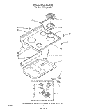 COOK TOP Diagram and Parts List for RM988PXVF3  Whirlpool Microwave Oven Combo